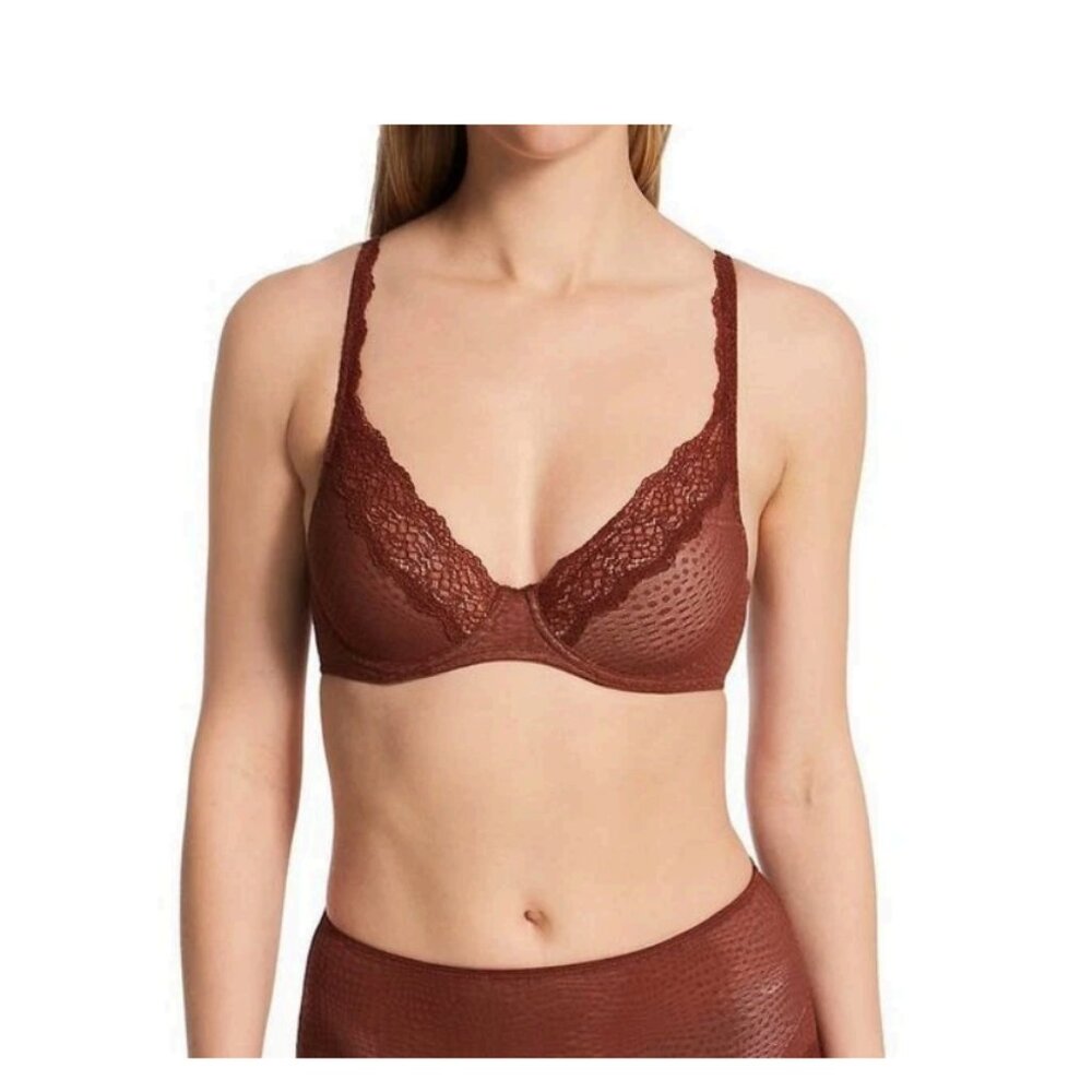 Natori Beyond UW Convertible Contour Bra 722286 In Chestnut/Cafe NWT
